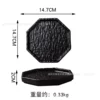 Black (8" stone octagonal plate)