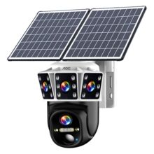 太阳能免插电监控摄像头免流量360度户外手机远程防水AI智能5G