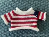 White red striped sweater