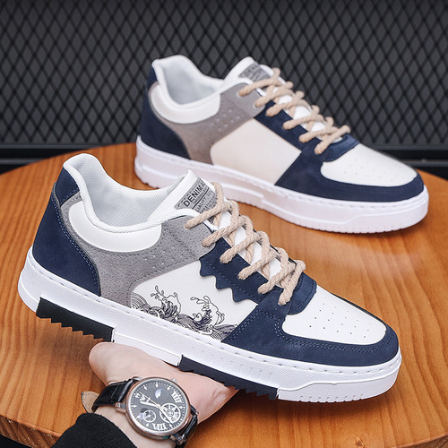 New men's shoes spring and summer Internet celebrity men's casual sports flat shoes breathable student teenagers trendy shoes for men