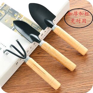 Horticulture Big Three-Piece Set Potted Plant Flower Cultivation Loose Soil Fleshy Flower Planting Tool Vegetable Small Hoe Spade Horticulture Thick Shovel