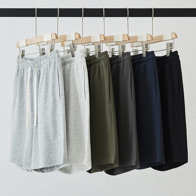 Five-Point Shorts, Men's Pants, Terry Sports Shorts, Trendy Casual Sweatpants for Men and Women, Versatile Summer Straight Pants