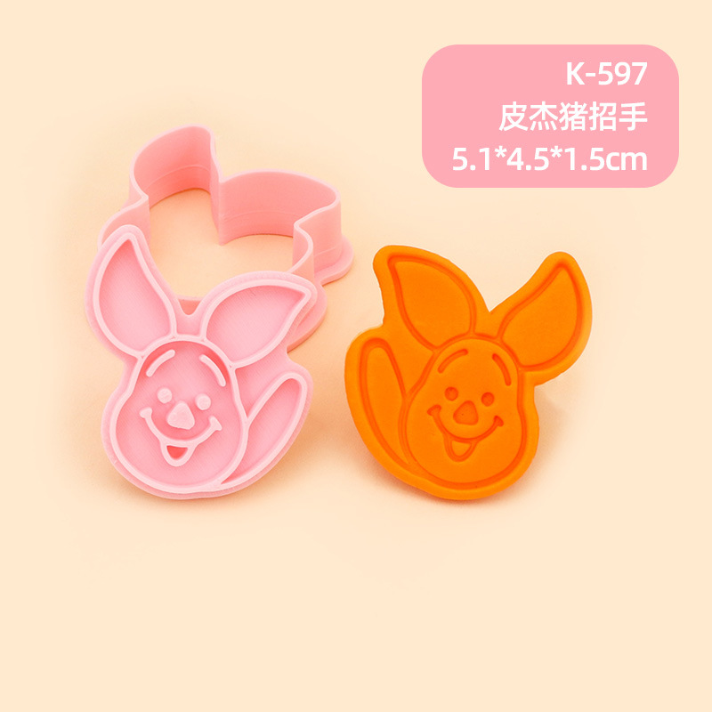 Molde para Galletas de Winnie the Pooh, Molde para Hornear de Fondant con Diseño 3D de Dibujos Animados, Molde para Decoración de Pasteles para Hacer en Casa