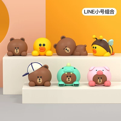 Car ornaments, Brown Bear Car - small-size-7-pieces-type-b