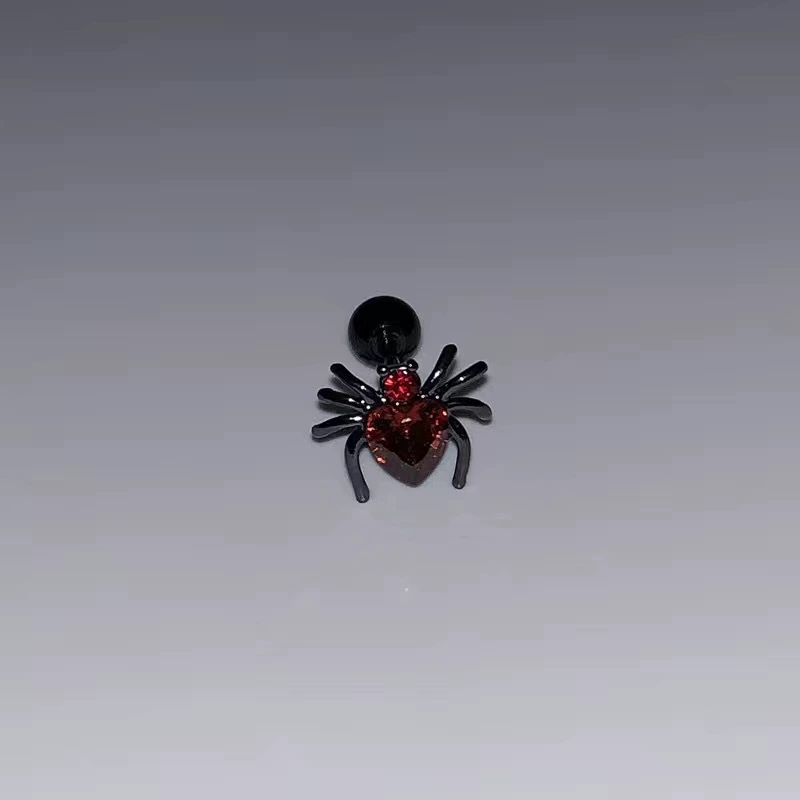 Темная Spider Red Zircon призрак коготь ухо кость ногти сладкие и крутые персональные гот любовь крылья кохлеаров ногти серьги