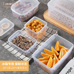 Tangya Food Preservation Box Food Grade Plastic Box Transparent Rectangular Sealed Box Refrigerator-Specific Food Box Storage Box