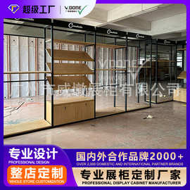 威墩轻奢不锈钢服装展示柜 店铺中岛收纳柜 内衣店移动试衣间定制