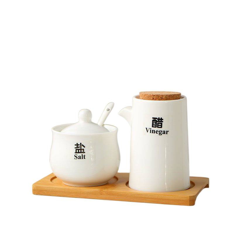 家用餐桌酱油瓶醋壶商用餐厅辣椒油盐罐陶瓷调味罐厨房调料盒套装|undefined