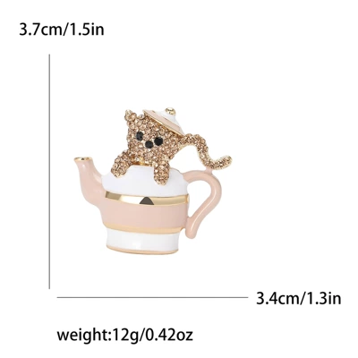 Korean Style Cute Creative Enamel Yaxa sancaqları - coffee-color-2476-br