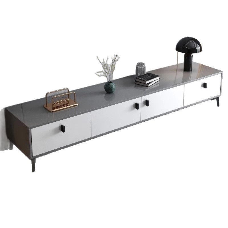 Gabinete de televisión moderno y simple sala de estar doméstica nuevo armario de almacenamiento en el suelo gabinete de televisión integrado