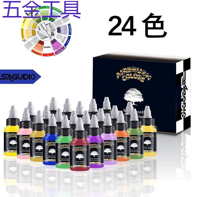 Аэрограф-распылитель, акриловая краска, краска на водной основе, модель Gundam, ручная работа, DIY, раскраска, спрей, 12 шт./24 шт.