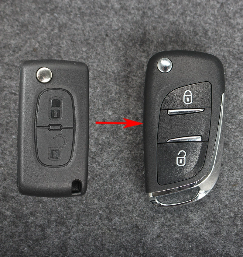 Подходит для Peugeot 307308408 Citroen Triumph Sega C4LC5 Автомобильный складной ключ Модифицированный корпус DS
