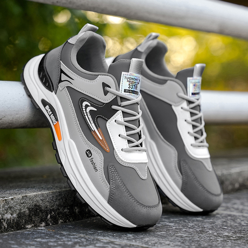 Zapatos de hombre primavera nuevo cuero impermeable zapatos deportivos antideslizantes anti-desgaste hombre moda multifuncional antiodor zapatos casuales suaves
