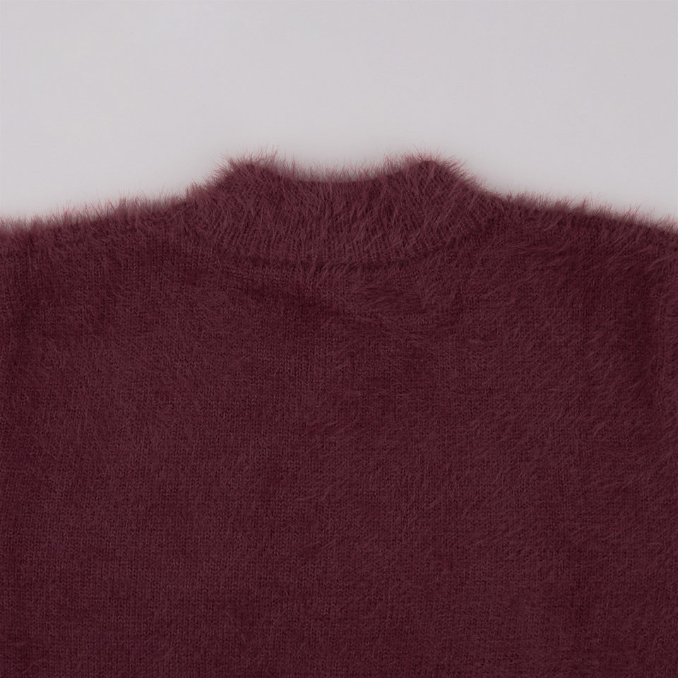 Áo khoác cardigan len nữ dáng ôm cổ tròn tay dài một hàng cúc chất liệu lông mềm mại — Màu hồng, Màu trắng, Màu xám nhạt, Xanh đậm chi tiết 54