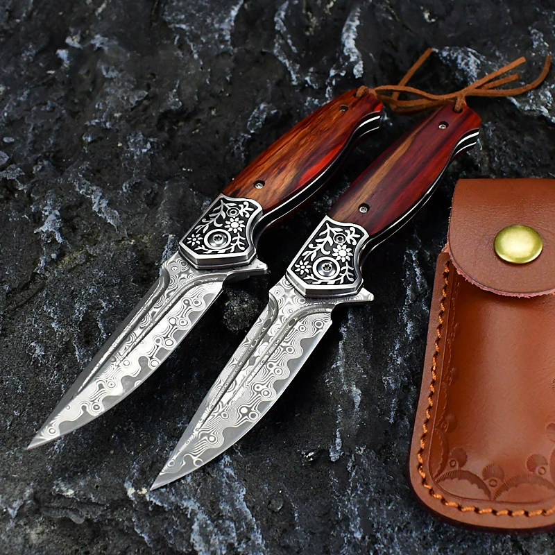 Handheld folding travel sharp pocket knife, bearing