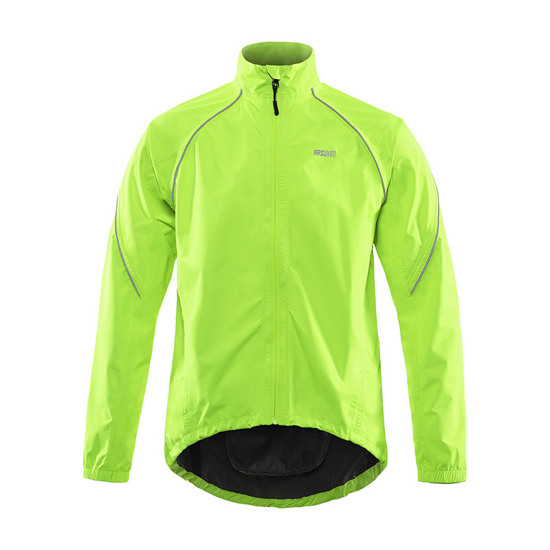 户外运动自行车骑行服外套男士防风防雨防晒夹克保暖风衣纯色反光