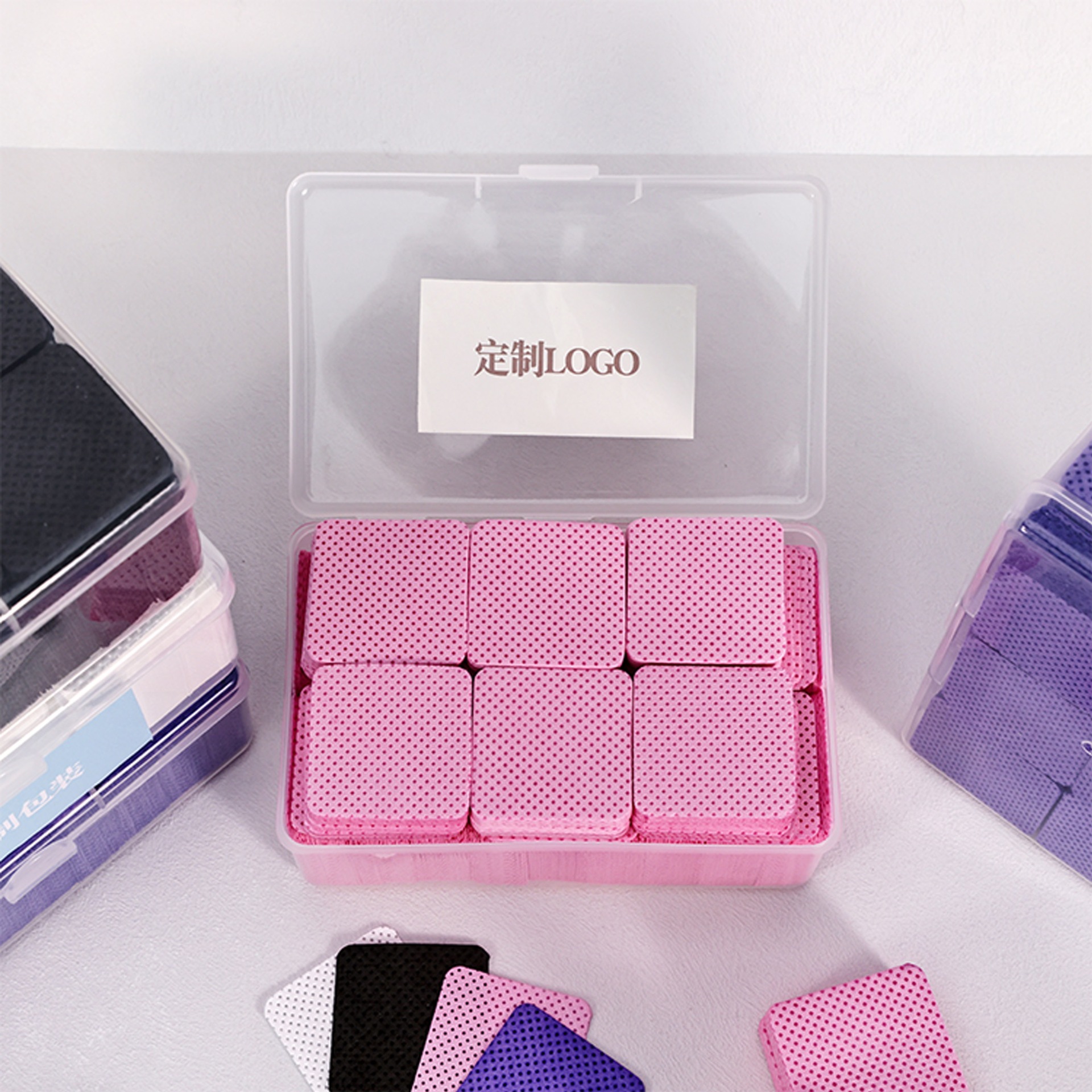 Las almohadillas de algodón para limpieza de manicura no son fáciles de perder el cabello. Toallita mágica para limpiar la boca de la botella de pegamento transfronterizo. Almohadillas de algodón para manicura de tres piezas.