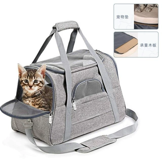 猫包跨境亚马逊透气外出手提宠物包可折叠车载包大容量猫包批发
