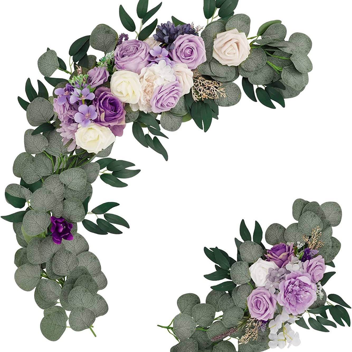 Arco de Flores Artificiales para Boda, Arreglo Floral, Decoración de Área de Bienvenida, Diseño Exterior, Flores Artificiales al por Mayor, Plantas Verdes, Diseño de Boda