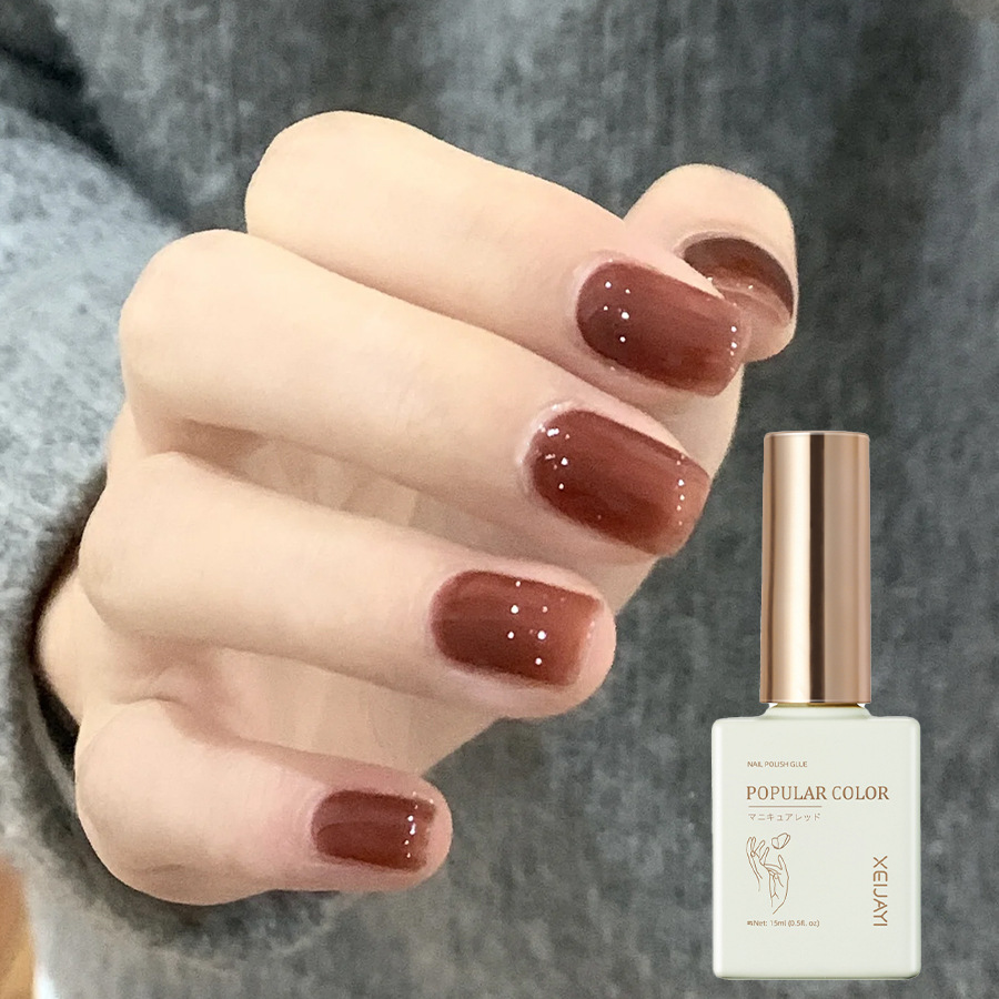 Pure Color new white nail polish glue nude transparent nail polish shop special high-grade nail polish lasting firm Factory wholesale