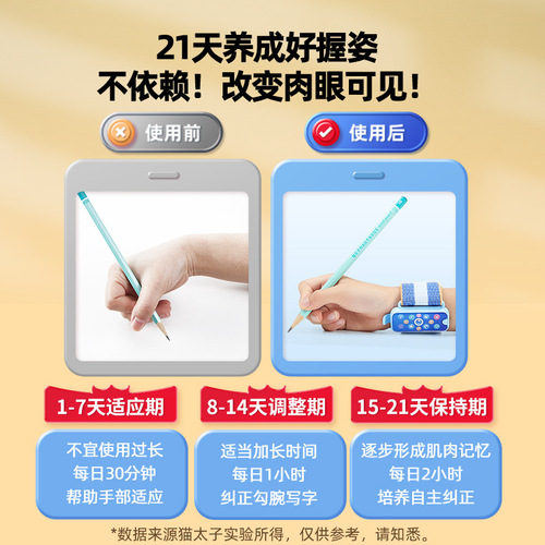 Cat Prince Smart Wrist Correction Device for Students' Writing Grip Posture, Anti-Inward Hook Wrist Writing Tool, Wholesale