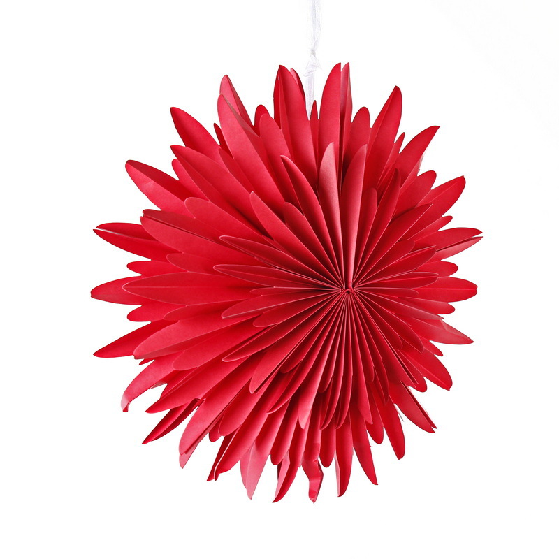 Fan de papel tridimensional blanco transfronterizo colgante de nieve boda cumpleaños baby shower party decoración del hogar colgante