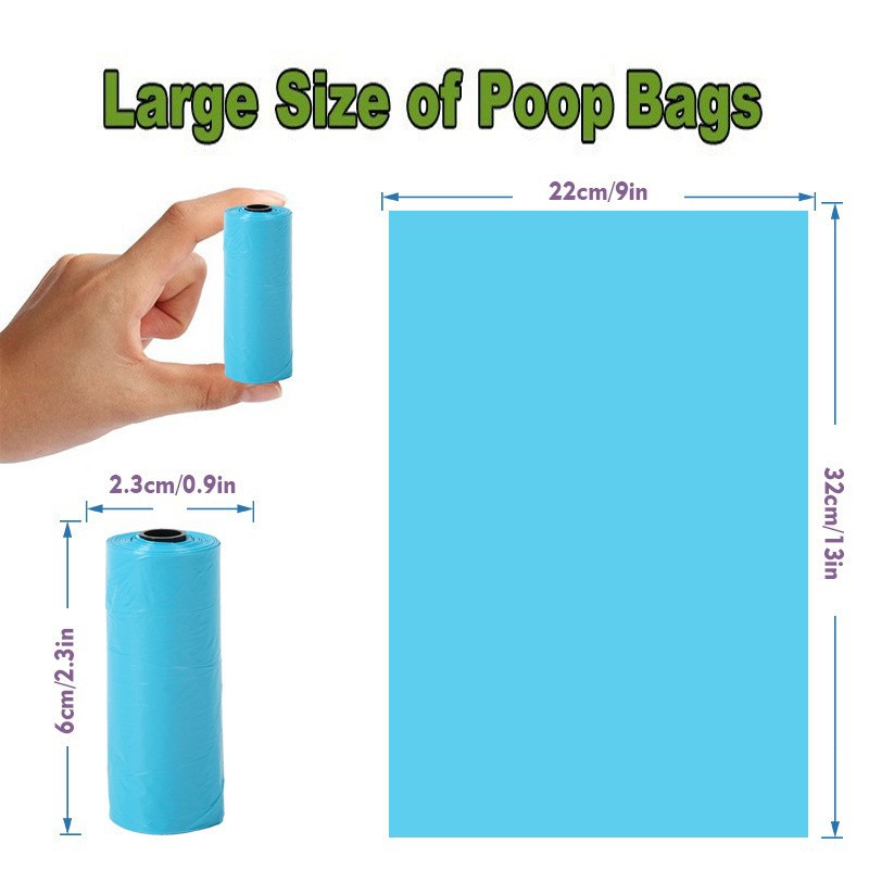 Bolsa de basura para mascotas de comercio exterior degradable solo rollo de heces bolsa de mierda bolsa de Amazon perro taburete bolsa de aseo para mascotas