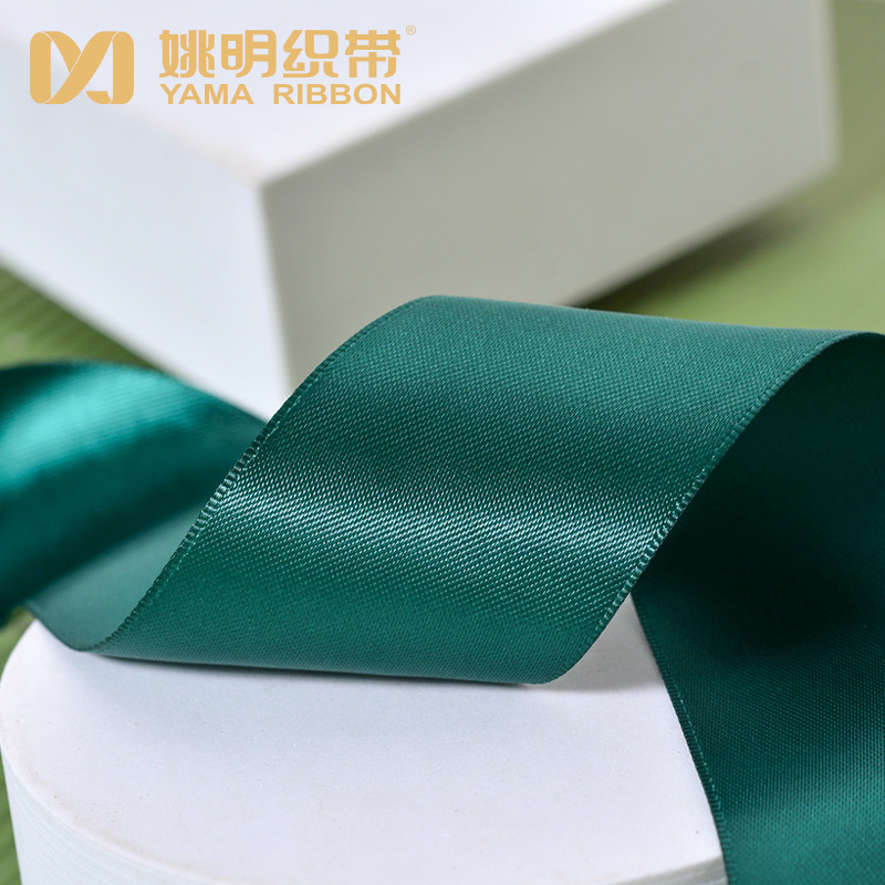 Yao Ming cinta verde cinta caja de regalo embalaje vendaje floral Navidad cinta ramo 38MM cinta al por mayor