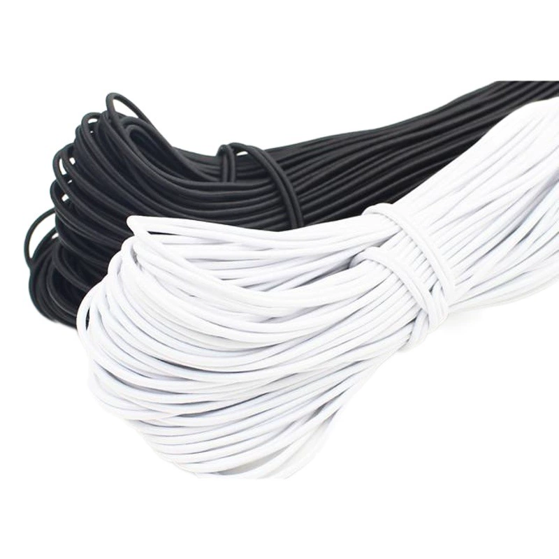 1,0-2,5 мм эластичная веревка DIY бисерная веревка круглая эластичная резиновая нить черно-белая обмотка