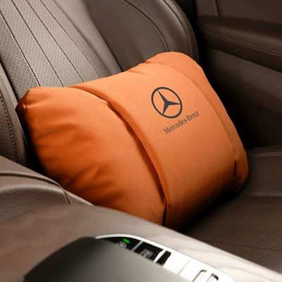 Headrest — E300L/C260L/Glc300L/Glc300 Neck Pillow and - butterfly-style-hermes-orange-mercedes-benz-lumbar-support-single-pack