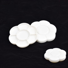 New Plum Blossom Double Lid Color Palette, Plastic Hard Lid 7-Color Palette Watercolor Acrylic Palette Wholesale