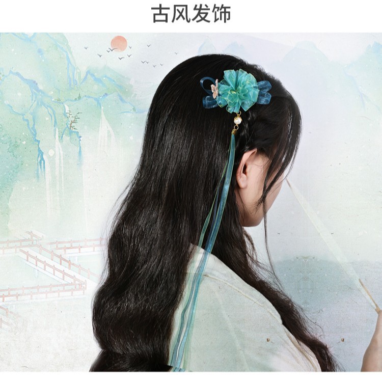 Cinta de organza de 9 mm con diseño de nieve de fantasía de Yao Ming para decoración de regalos y embalaje, cinta de gasa de nieve con degradado iridiscente.