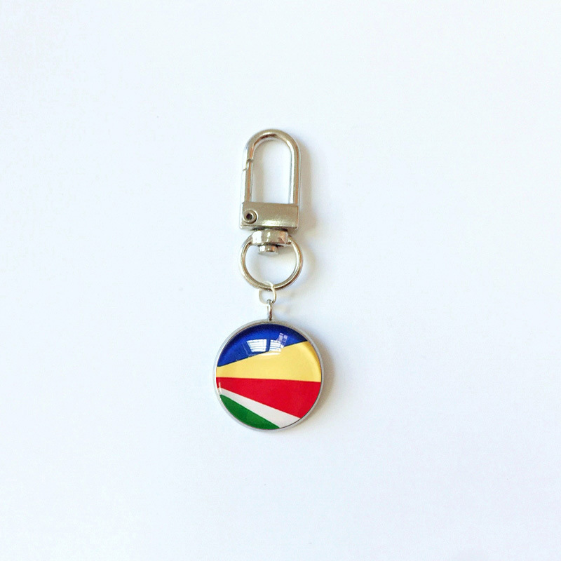 13g Weight Bag Pendant, Keychain Classification 1 Piece Quantity Holiday, Daily Occasion 316 Stainless Steel , Alloy Material National Flag Pattern Epoxy Design Simple Style Style 1 Piece Simple Style National Flag 316 Stainless Steel Alloy Epoxy Bag Pendant Keychain 26