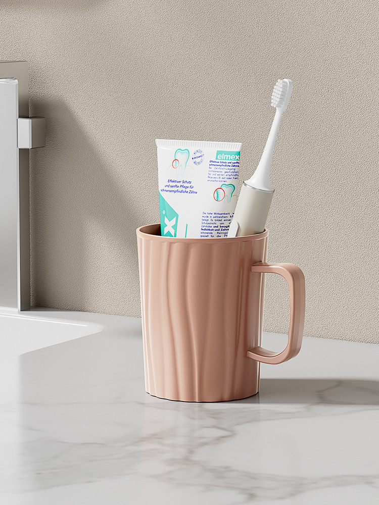 Tandenborstel van verdikt PP-plastic met eenvoudig handvat, lichte luxe beker, Scandinavische stijl, creatieve studentenwasbeker met boommotief_voghion.com