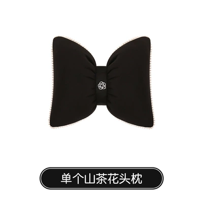 to tie, non-slip, does not block | Seat cushion, seat cover - printed-chanel-style-camellia-headrest-pillow