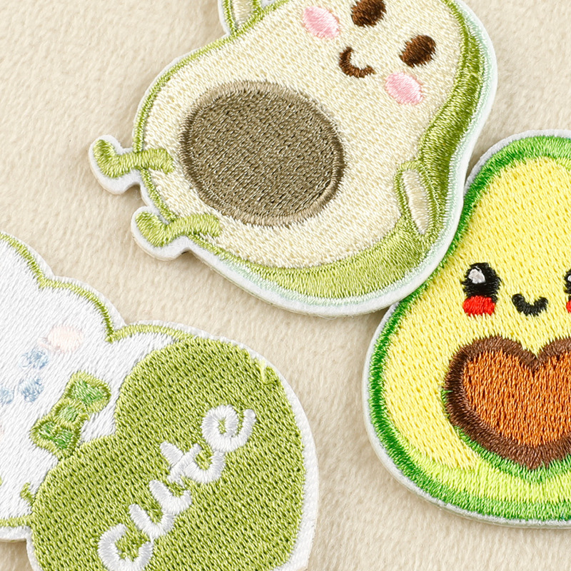 刺繍ラベル衣類アクセサリー自己粘着パッチフルーツ動物漫画 diy オリジナル刺繍パッチ布パッチ|undefined