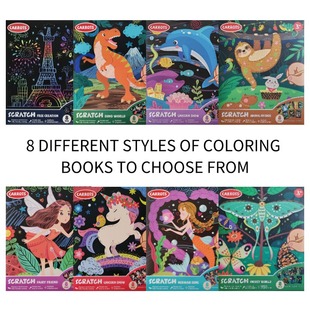 Children's Scratch Cartoon Fun Graffiti Scratch Diy Picture Book Colorful Unicorn Scratch Book Foreign Trade Wholesale