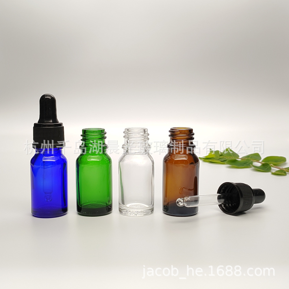 【厂家供应】10ml15ml20ml30ml50ml100ml棕色精油瓶含防盗滴头