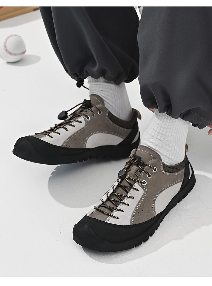 Giày sneaker nữ cổ thấp da lộn mờ phong cách retro đế dày buộc dây — 3679 kaki, 3679 màu hồng, 3679m Trắng và Xanh, 3679m màu trắng và xanh lá cây chi tiết 22