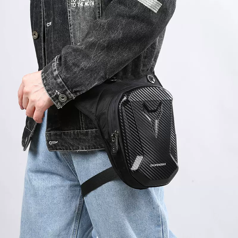 大容量3L防水摩托车腿包男女硬壳摩旅骑士腰包胸包骑行机车斜挎包