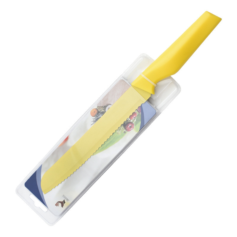 Juego de cuchillo de corte de verduras y carne de cocina doméstica cuchillo de pintura en aerosol de acero inoxidable mango de rombo de color conjunto de cuchillos de cinco piezas