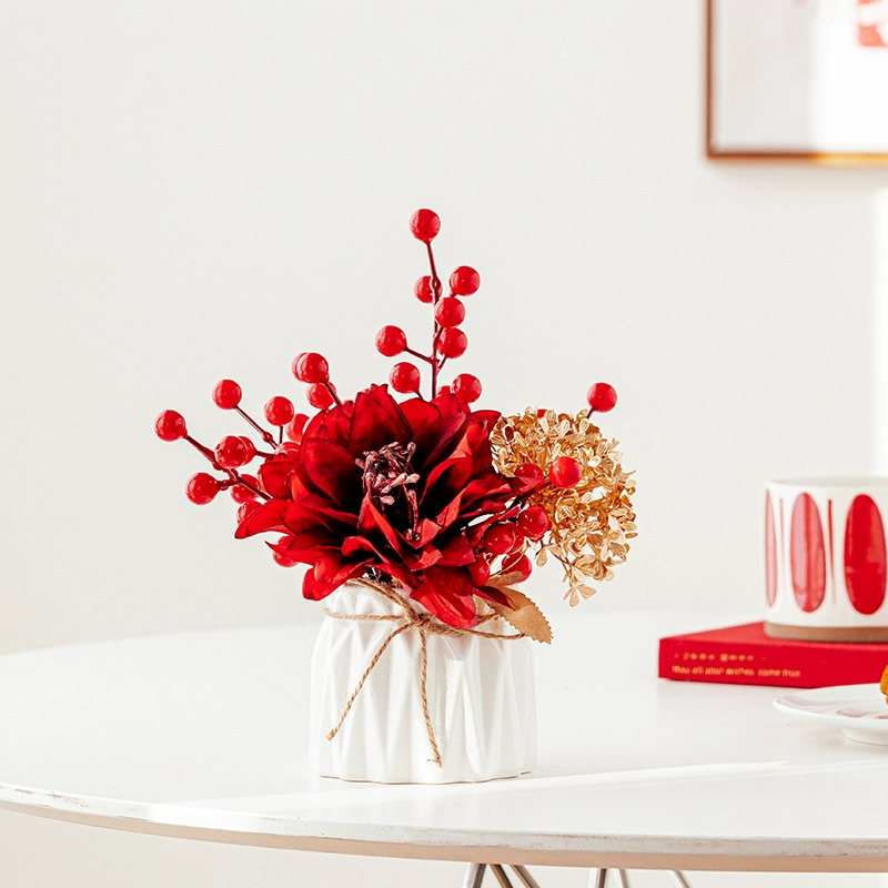Nordic simulation flower decorative flower decorative flower room fake flowers fake flower plastic flower dining table flower bionic bionic flower bleaching flowers