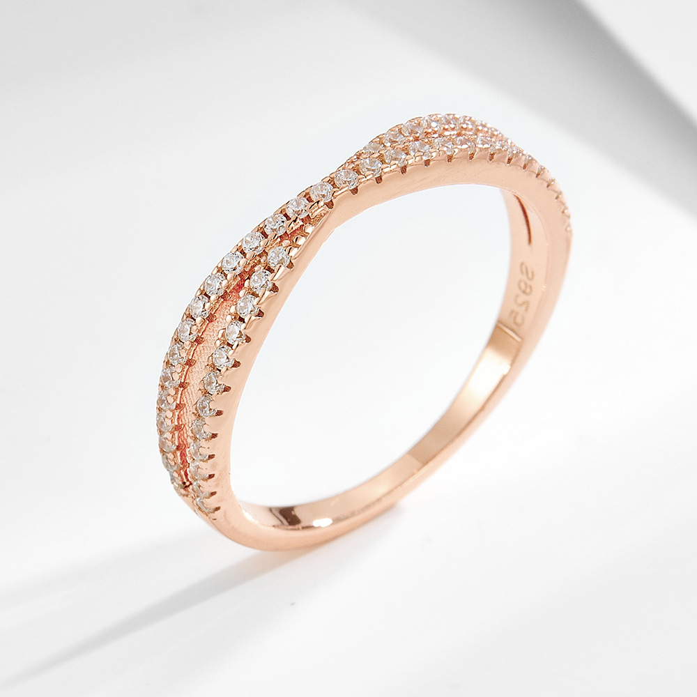 Anello di design in argento sterling 925 e zircone 5a donna_voghion.com
