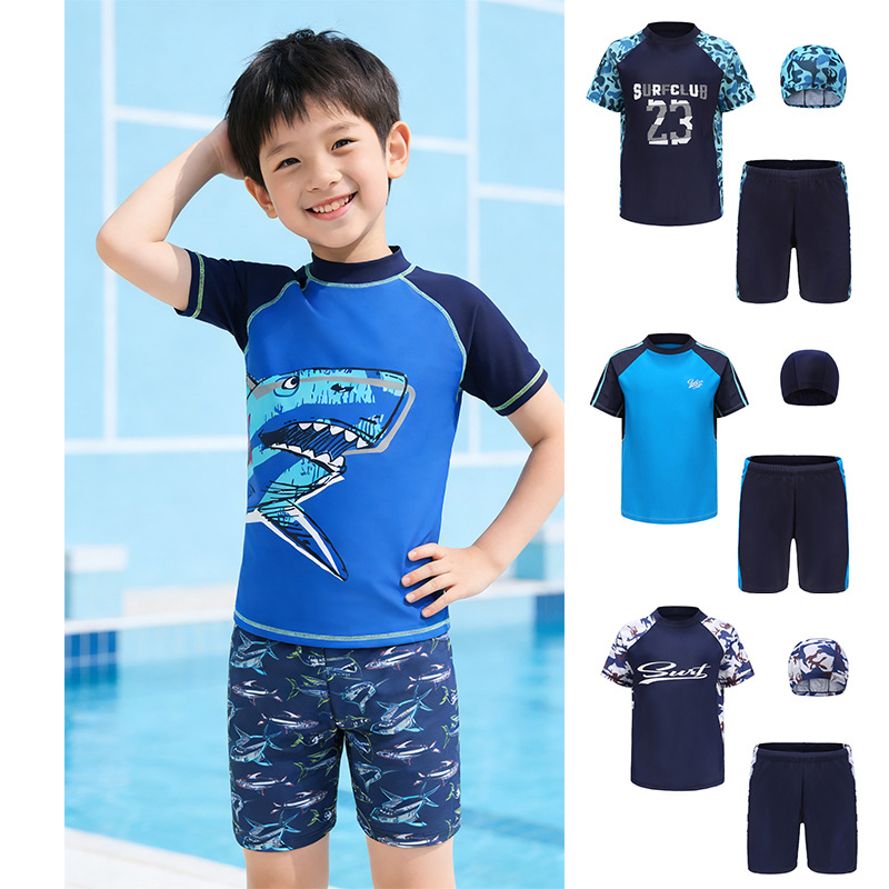 Quick-dry Professional Swimsuit Two-piece, For Older Boys, 2026 New Model Swim Trunks, Children's Swimwear_voghion.com