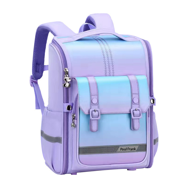 新しい小学生のカバンの女の子のランドセルの男の子の女の子の一二三から六年生のマイナスの背もたれは超軽いです。