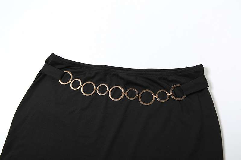 Summer Sexy Backless Halter Top High Waist Hip Wrapped Skirt Set Women