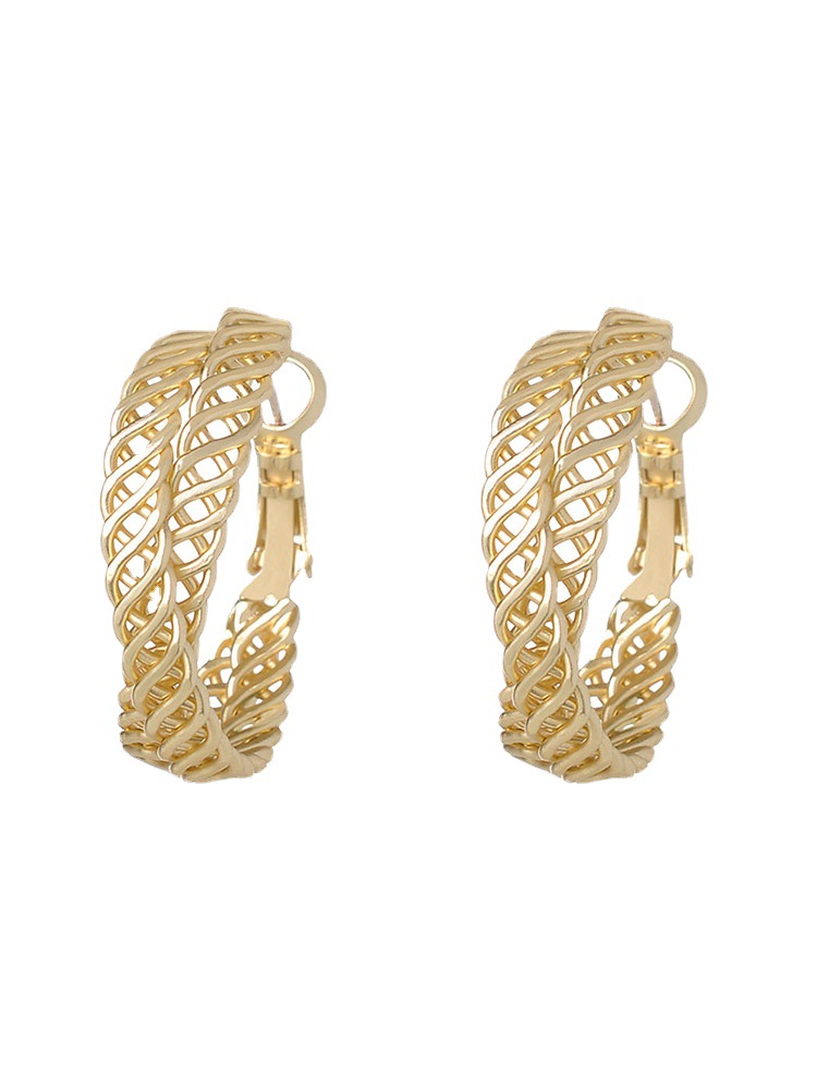 Retro matte universal small design elegant brand earrings