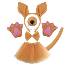 万圣节袋鼠耳朵发箍派对用品舞台表演卡通动物造型耳朵玩具三件套