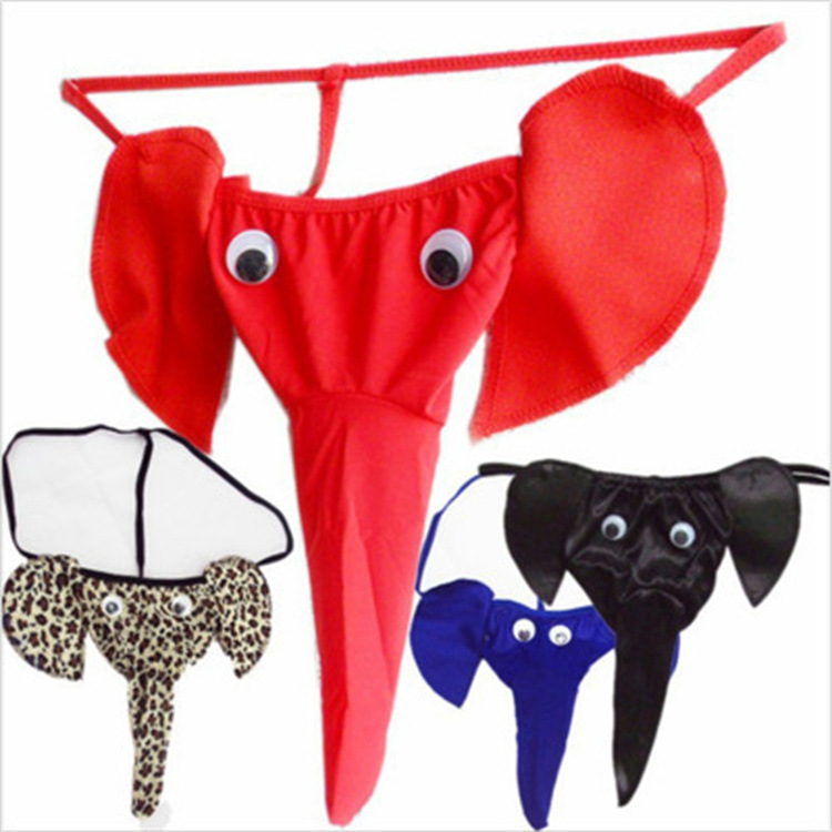 Sexy Underwear Men's Underwear Elephant Thongs Cartoon Cosplay Style Interesting Cross-border Hair