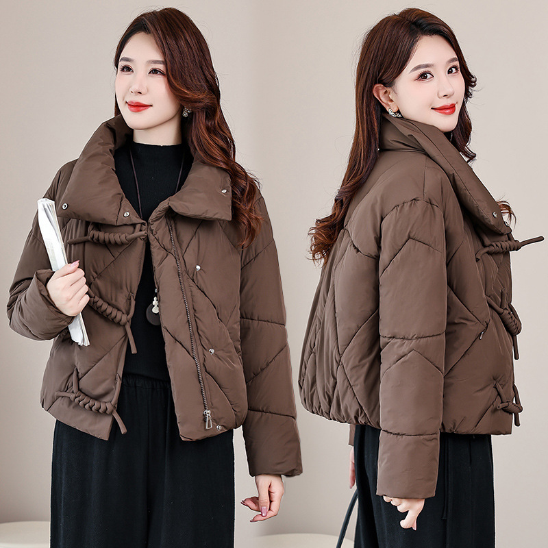 2025 invierno nueva ropa de algodón mujer corta sensación de diseño pequeño hombre pequeño coreano inns estudiantes pan chaqueta de moda image 6